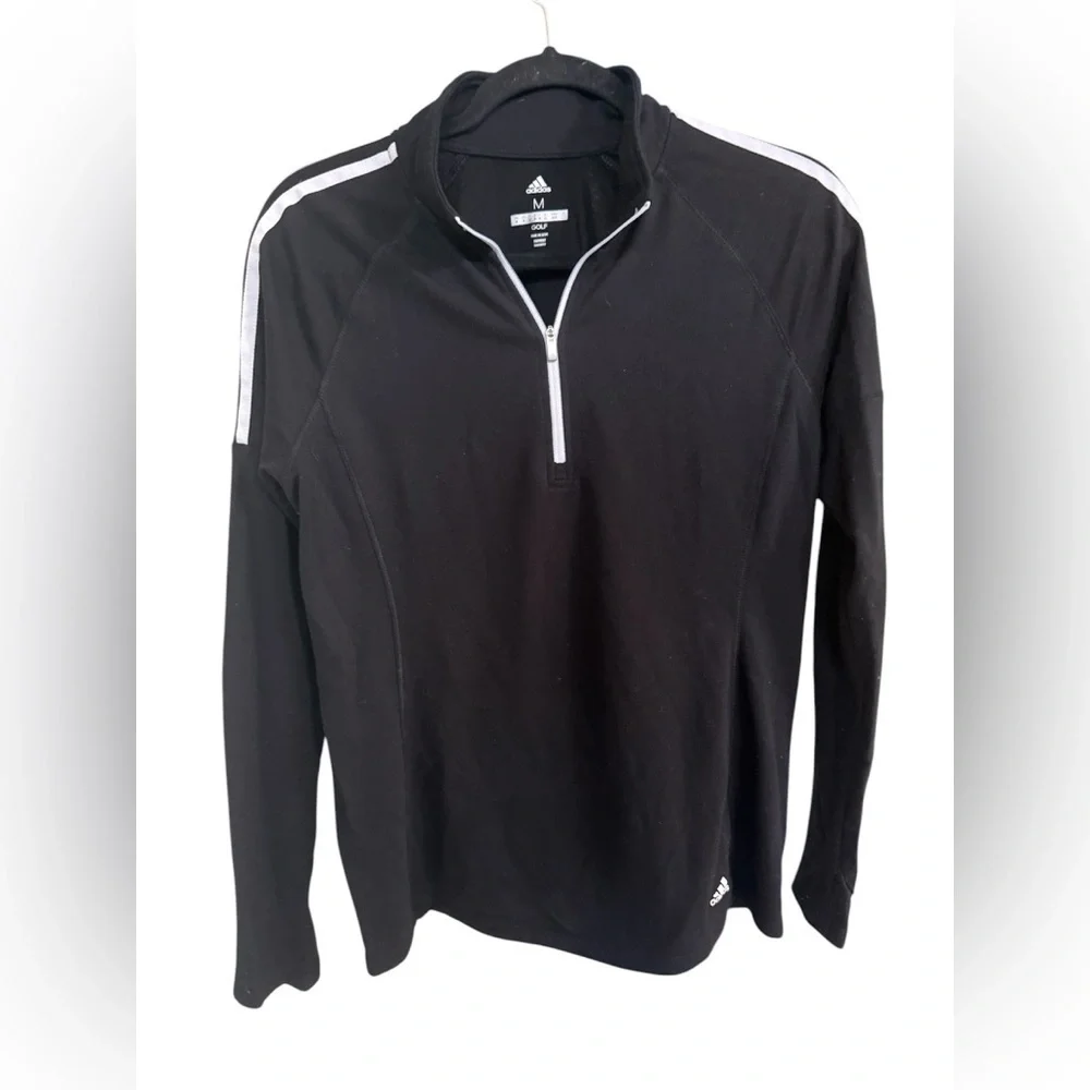 Adidas Women Black Golf Quarter-Zip Pullover - Picture 1 of 5